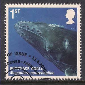 GB 2010 QE2 1st Mammals Humpback Whale SG 3054 ex FDC ( A1163 )