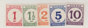 Ghana Scott #J16-J20 Stamps - Mint Set