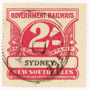 (I.B) Australia - NSW Government Railways : Parcel Stamp 2/- (Sydney) 1948