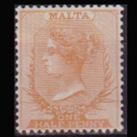 MALTA 1875 - Scott# 3 Queen Victoria 1/2p LH