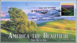 18-183, 2018, O' Beautiful, First Day Cover, Pictorial Postmark, Tassajara Regio