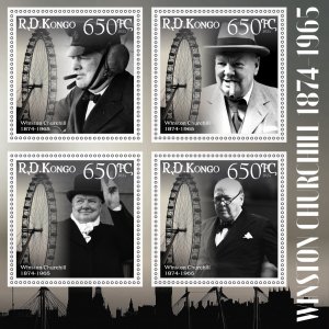 Stamps. Winston Churchill 2024 year 1+1 sheet perforated NEW