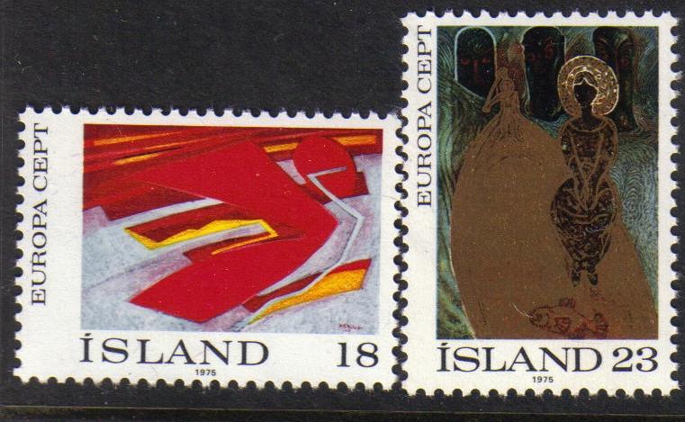 Iceland #478-479 mint set, Europa 1975 