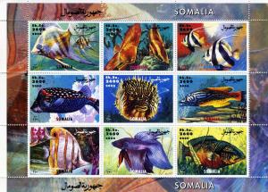 Somalia 2000 FISH Sheet (9) Perforated Mint (NH)