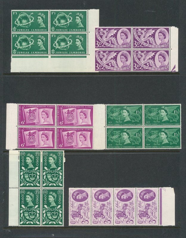 Great Britain GV/QE MNH Blocks (Apx 180 Stamps) TK840 