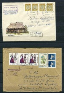 Lithuania 6 Covers  1992 and up stamps on Covers 6302