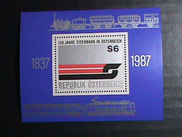 Austria  Stamp:1987 SC#1399, Austrian Railways Sesqi-centenary -mnh-S/S sheet-