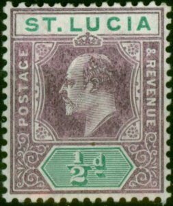 St Lucia 1904 1/2d Dull Purple & Green SG64 Fine LMM