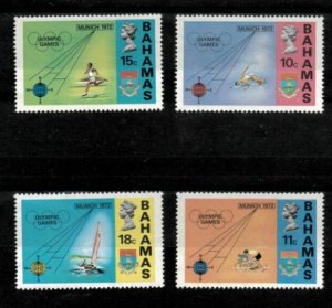 Bahamas 1972 - Olympics Sports - Set of 4 Stamps - Scott #335-8 - MNH