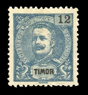 Portuguese Colonies, Timor #67 Cat$25, 1903 12a dull blue, unused without gum...