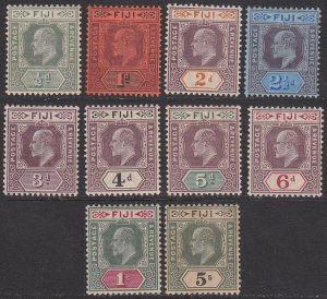 Fiji 59-68, SG104-113 MVLH / MLH / MH Short Set CV $152.65