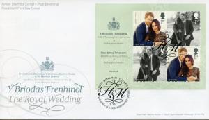 GB 2018 FDC Prince Harry & Meghan Royal Wedding 4v M/S Cover Royalty Stamps