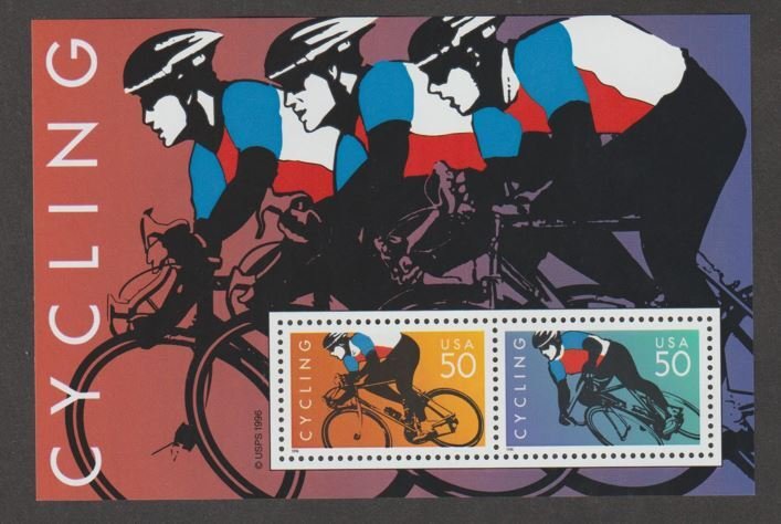 U.S. Scott #3119 Cycling Stamp - Mint NH Souvenir Sheet