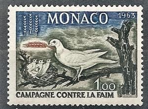 Monaco  544 Mint OG 1963 Freedom fron Hunger