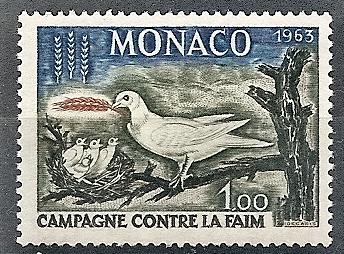 Monaco  544 Mint OG 1963 Freedom fron Hunger