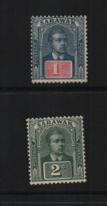 Sarawak 1918 SG50 & SG51 both mounted mint