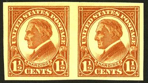 U.S. #576 MINT PAIR OG LH 