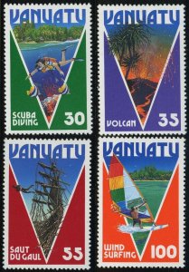 Vanuatu #410-413 Vacation Destinations Postage Stamps Topical 1986 Mint LH