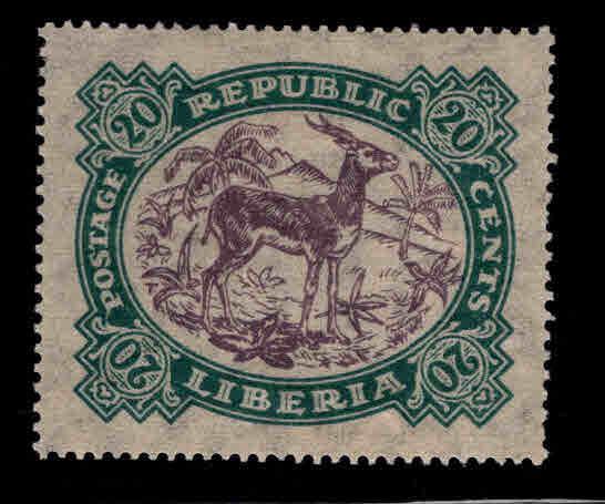 LIBERIA Scott 220 MH*  Antelope stamp