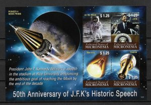 2012 Micronesia Sc989 50th Anniv. of JFK Historic Speech MNH S/S