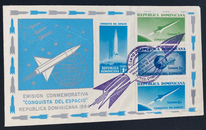 1964 Santo Domingo Dominican Republic First Day Cover Space Conquest