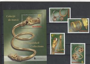 ROMANIA STAMPS 2017 Jewels Jewellery collection Snake gold MNH set and MS POST