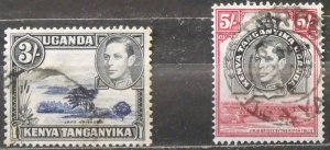 A6285   KENYA, UGANDA & TANGANYIKA   Used # 82-83                CV$ 11.00