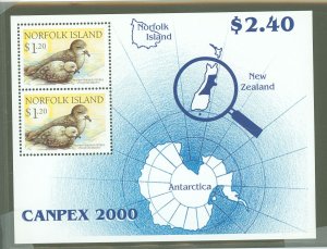 Norfolk Island #710  Souvenir Sheet (Fauna)