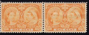 Canada Scott 51 pair Mint NH OG 1 cent Jubilee  Issue  Lot AC0003