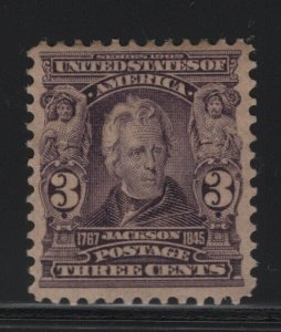 302 VF previously hinged original gum with nice color cv $ 55 ! see pic !
