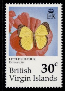 BRITISH VIRGIN ISLANDS QEII SG789, 1991 30c butterflies, NH MINT.