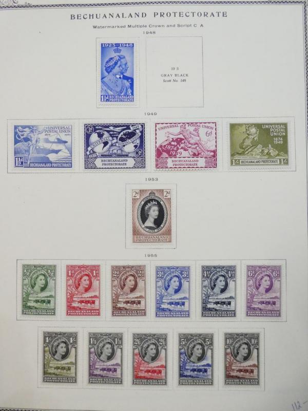 EDW1949SELL: Briefmarken Bechuanaland & Protectorate Auswahl Quality VF Mog &