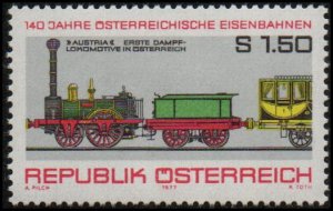 Austria 1067 - Mint-NH - 1.50s Tender Locomotive Austria,1837 (1970)(cv $0.55)