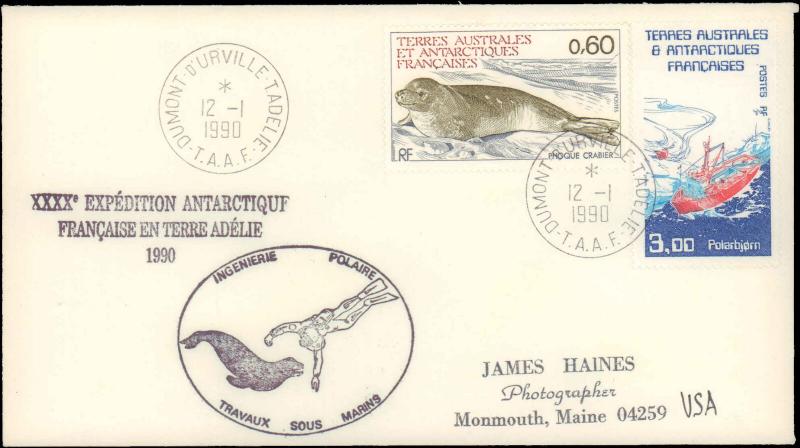 French Southern & Antarctic Territory #223, Antarctic Cachet and/or Cancel