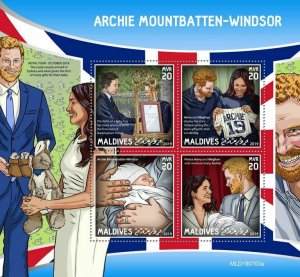 Z08 IMPERF MLD190703a MALDIVES 2019 Royal baby Archie MNH ** Postfrisch