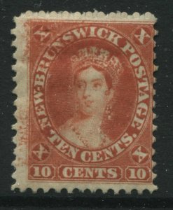 New Brunswick 1860 10 cents red unmounted mint NH