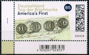 Germany 2024, Sc.# MNH, Stamp Day: America's first, Michel#3822