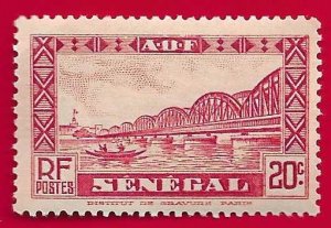 SENEGAL SCOTT#149 1935 20c FAIDHERBE BRIDGE - MH