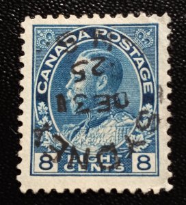 Canada 115 Used VF 8c Blue 1925 Cancel date visible