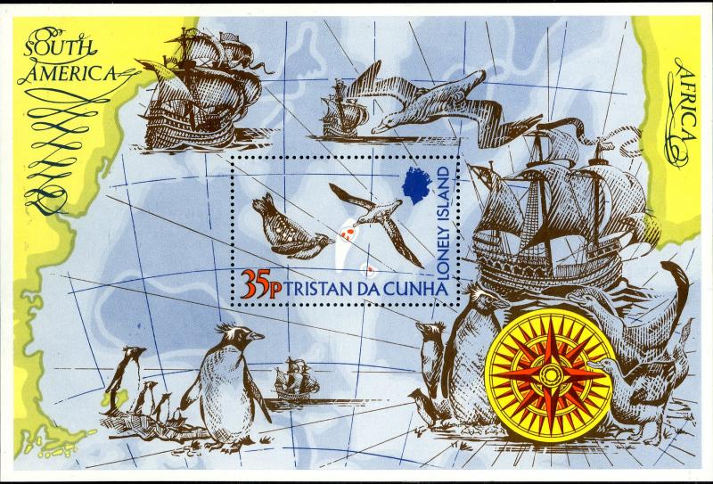 TRISTAN da CUNHA195 S/S MNH SCV $6.00 BIN $3.75 BIRDS