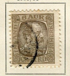 ICELAND; 1902 early Christian IX issue fine used 6a. value