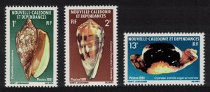 New Caledonia Shells 3v 1981 MNH SG#656-658