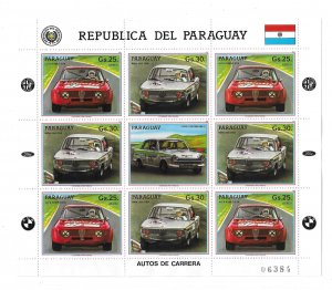 Paraguay 1987 Automobiles Cars Sheet Sc C677-C678 MNH C17