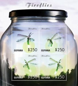 Guyana - 2014 - Fireflies - Sheet Of 4 - MNH