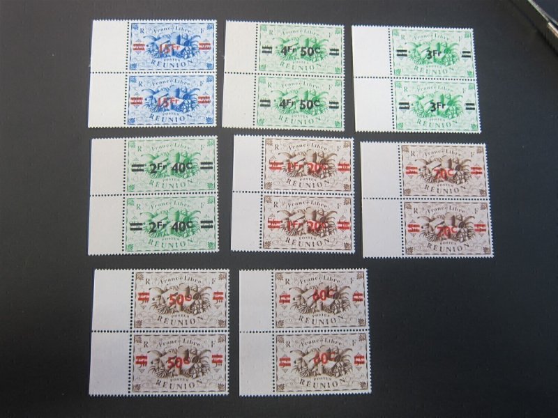 French Reunion 1945 Sc 240-47 set MNH(Hinged on selvedge)