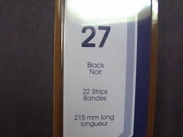 SHOWGARD MOUNTS # 27--215MM LONG x 27MM WIDE---22 STRIPS---BLACK /NEW