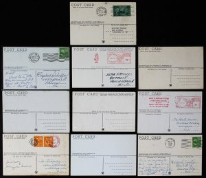 US Stamps Lot Of 10 Mailomat Postcards Scarce