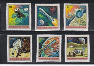 Burundi # 379-384, Conquest of Space, Mint NH, 1/2 Cat.