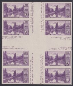 770a Mt. Rainier Cross Gutter Block of 8 MNH