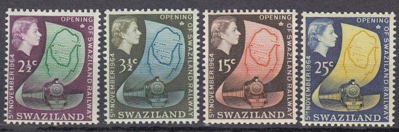 Swaziland - 1964 QEII Railroad Sc# 111/114 - MLH (434N)